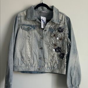 Blue B Embellished Denim Jacket